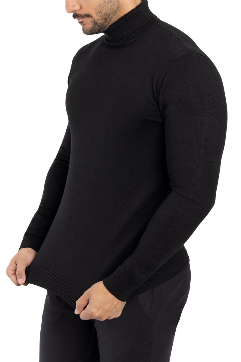 X RAY Mens Turtleneck, Soft Slim Fit Pullover Top, Basic Turtle Neck Sweater for Men, Black, Medium - Image 4